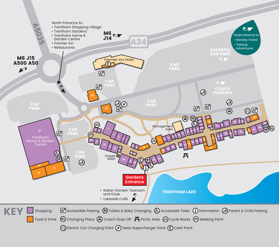 Map Of Our Shopping Village Trentham Estate