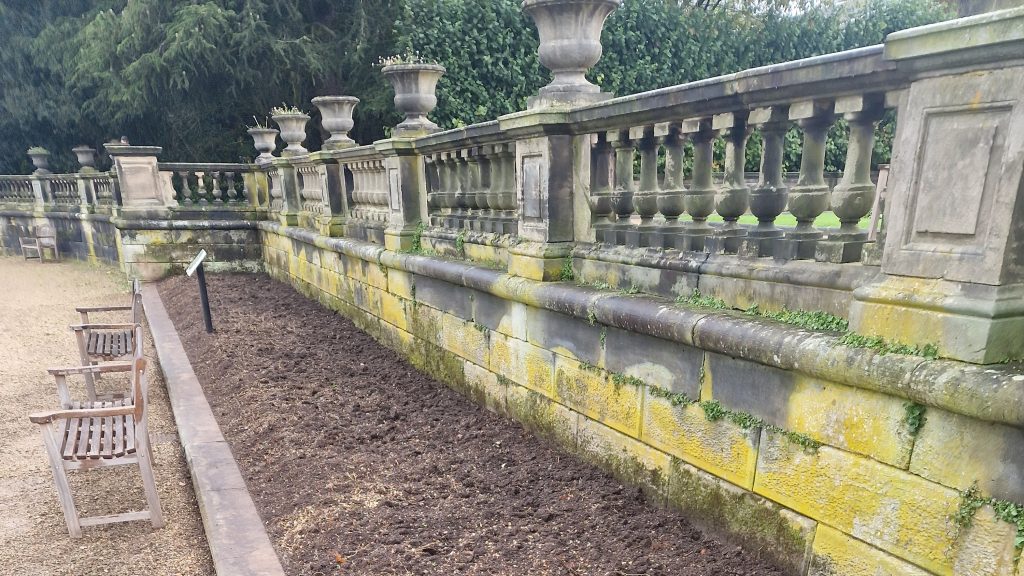 Trentham Balustrade Borders cleared and ready for winter planting